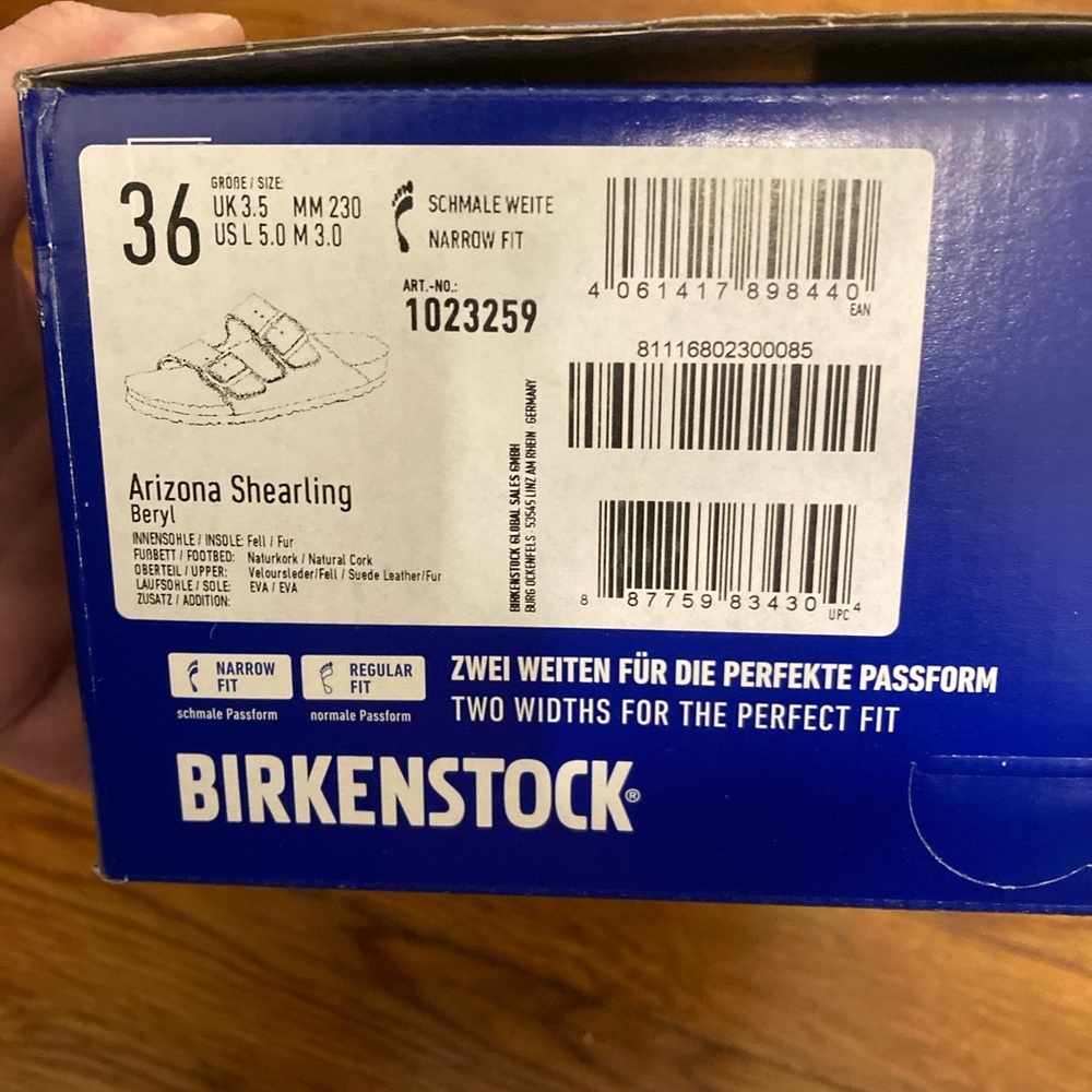 Birkenstock arizona shearling beryl sandals-suede size36 EU (US 5-5.5) - Picture 7 of 8